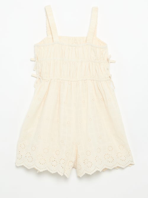 Spaghetti-Trägerkleid mit Allover-Stickereien - Kiabi