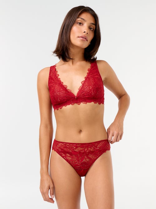 Sparkly lace briefs - Kiabi