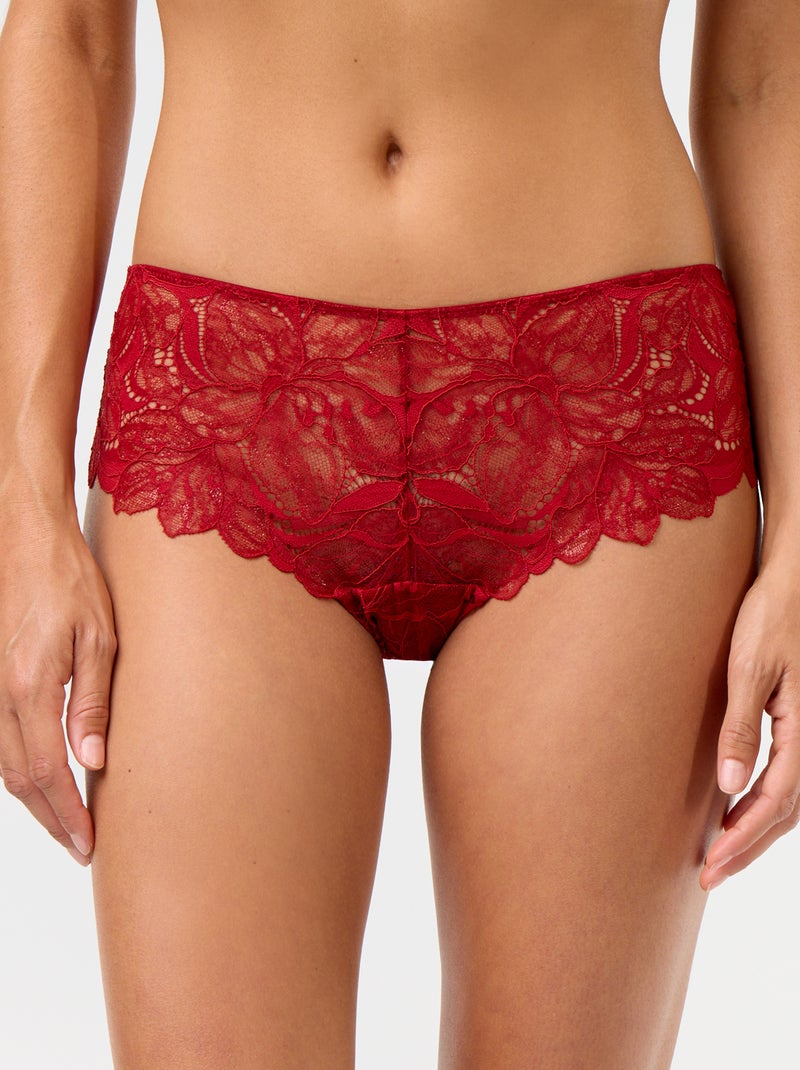 Sparkly Lace Shorty Red - Kiabi
