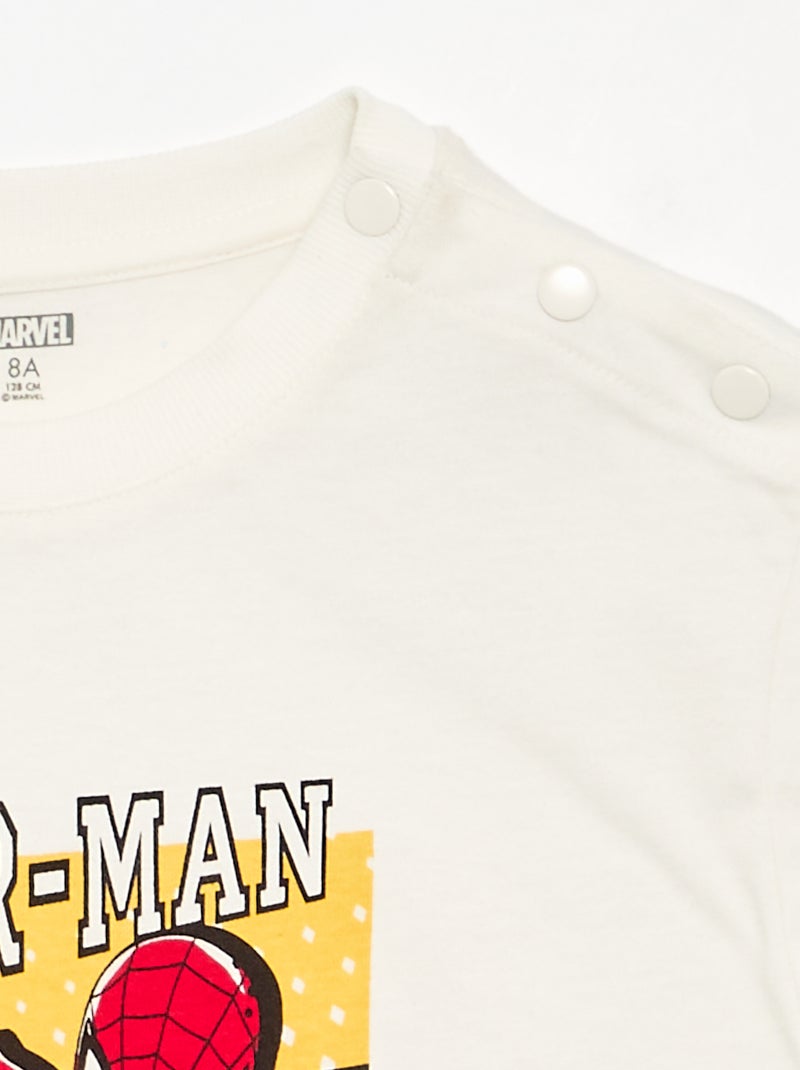 "Spiderman" bedrucktes T-Shirt – Kollektion zum einfachen Anziehen Weiß - Kiabi
