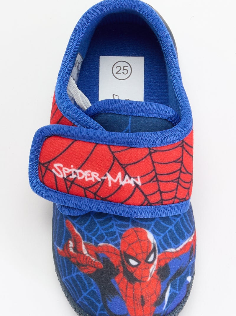 "Spiderman" Hook-and-Loop Slippers Blue - Kiabi