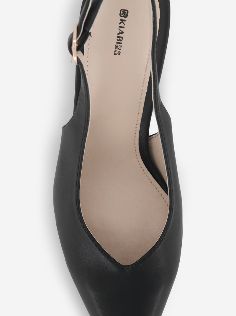 Spitze Pumps aus Kunstleder Noir - Kiabi