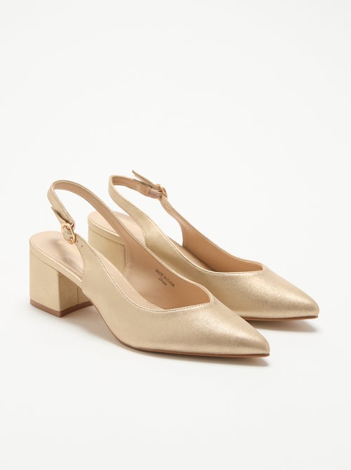 Spitze Pumps in Gold-Imitat - Kiabi Spitze Pumps in Gold-Imitat - Kiabi