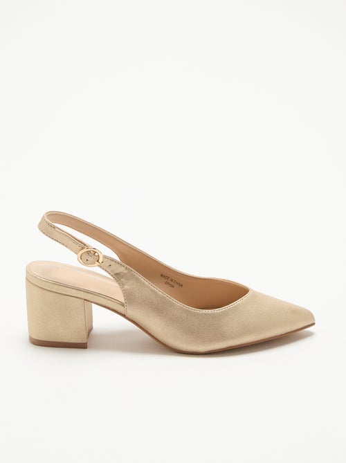 Spitze Pumps in Gold-Imitat - Kiabi Spitze Pumps in Gold-Imitat - Kiabi