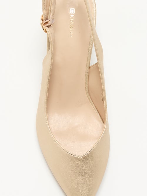Spitze Pumps in Gold-Imitat - Kiabi Spitze Pumps in Gold-Imitat - Kiabi