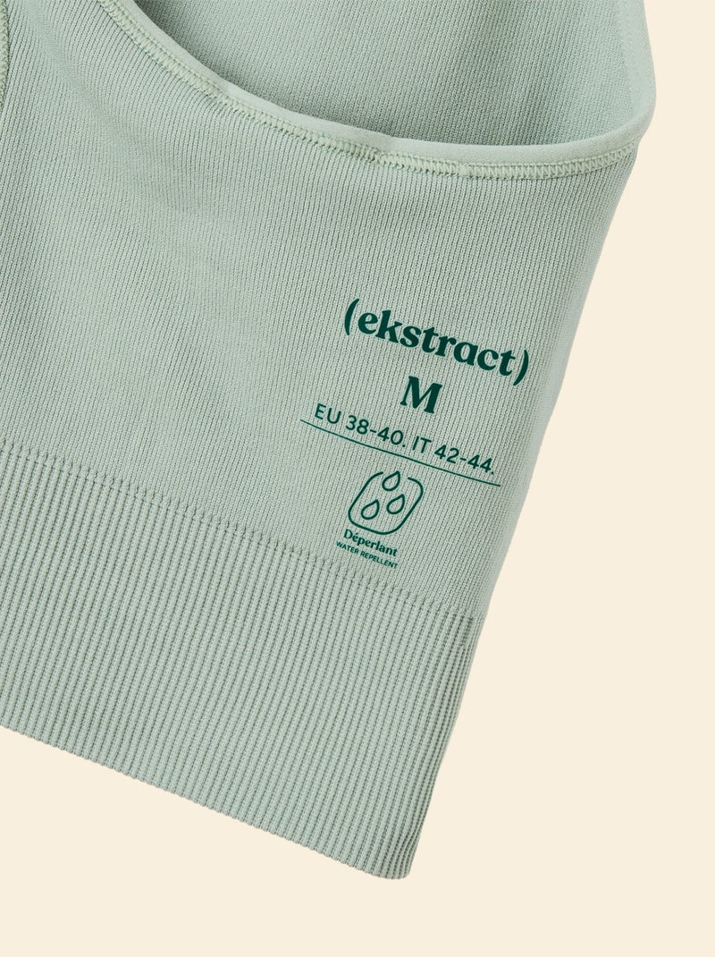Sport-Bralette aus Rippstrick mit leichtem Halt - (ekstract) Grün - Kiabi
