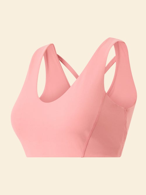 Sport-Bralette mit gekreuztem Rücken, mittlerer Halt - Kiabi