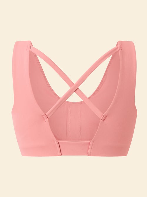 Sport-Bralette mit gekreuztem Rücken, mittlerer Halt - Kiabi