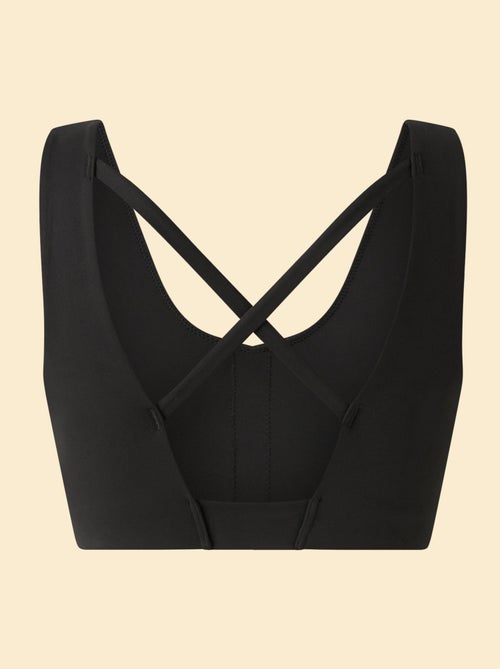 Sport-Bralette mit gekreuztem Rücken, mittlerer Halt - Kiabi
