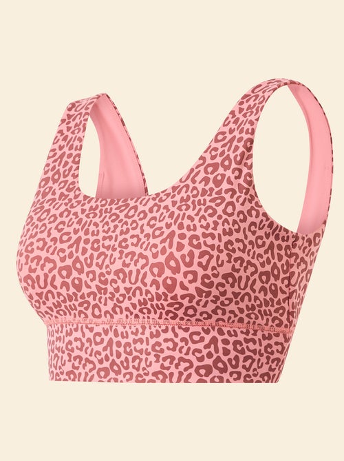 Sport-Bralette mit Leopardenmuster, leichter Halt - Kiabi