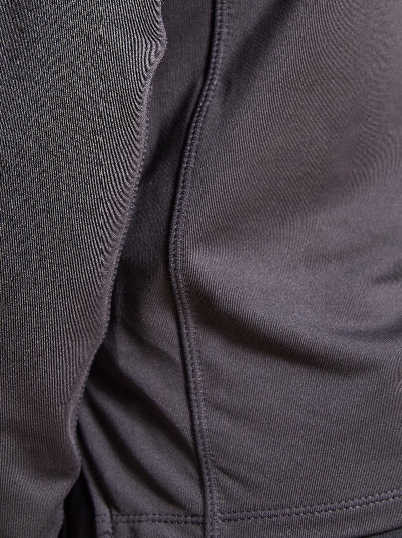 Sport-Cardigan mit Troyer-Kragen Schwarz - Kiabi