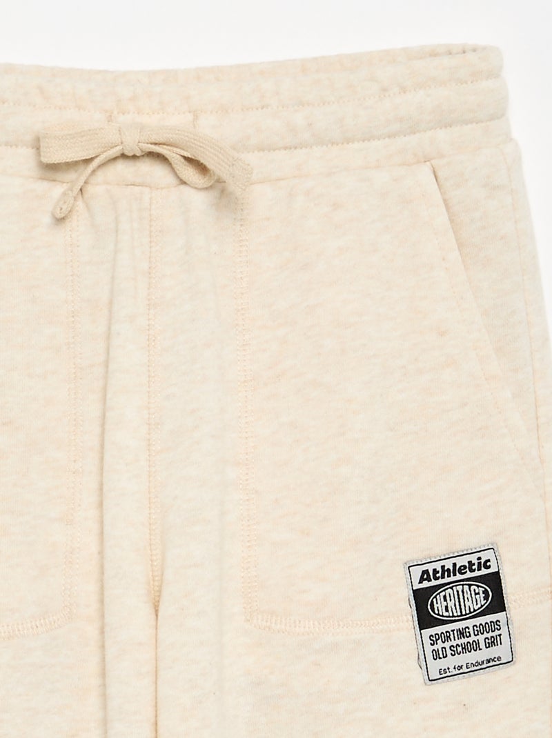 Sport-Jogginghose aus French Terry Beige - Kiabi
