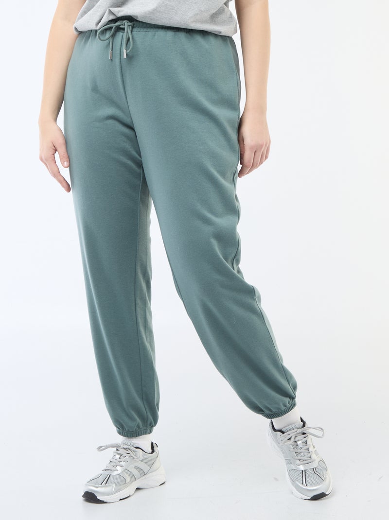 Sport-Jogginghose aus French Terry Grün - Kiabi
