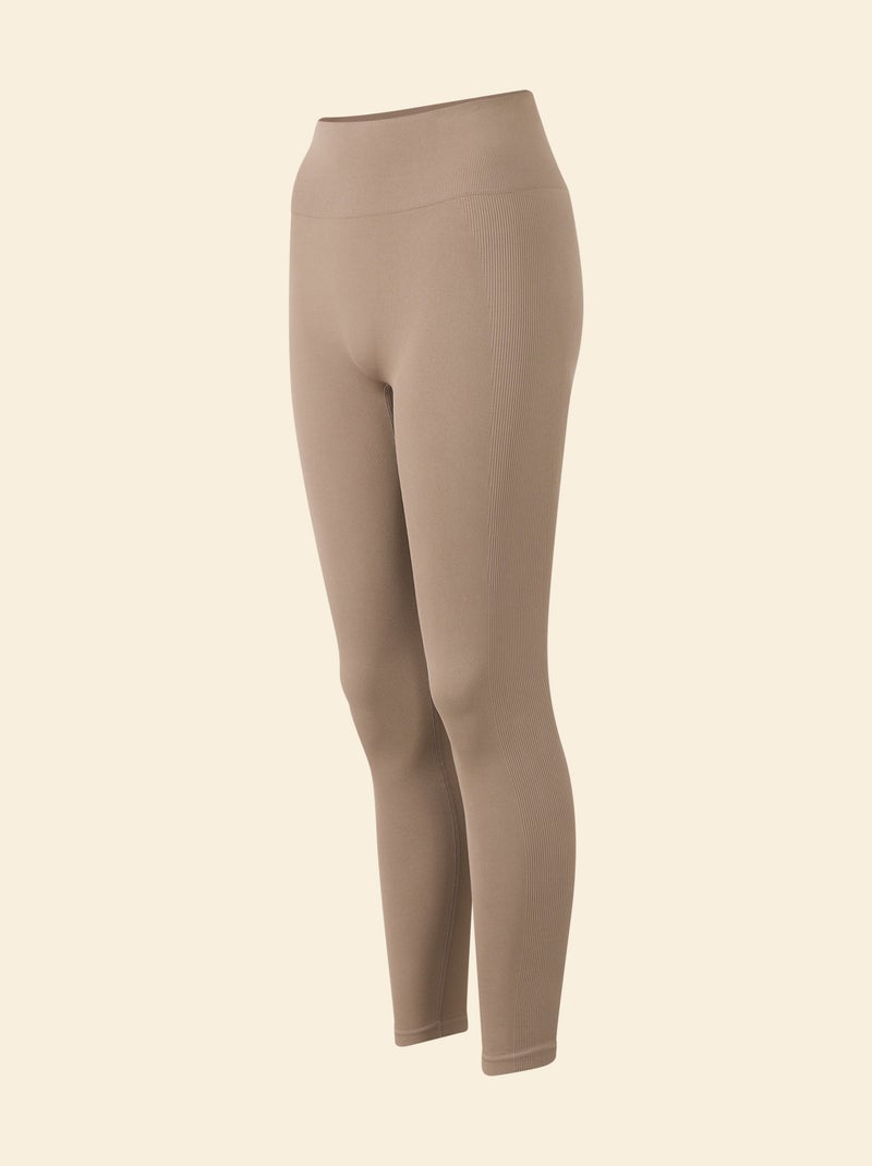 Sport-Leggings mit Rippstruktur - (ekstract) Beige - Kiabi