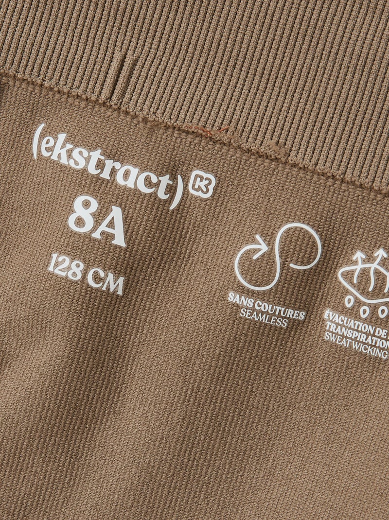 Sport-Leggings mit Rippstruktur - (ekstract) Beige - Kiabi