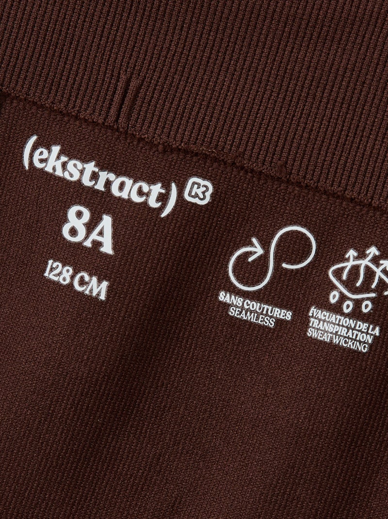 Sport-Leggings mit Rippstruktur - (ekstract) Marron - Kiabi