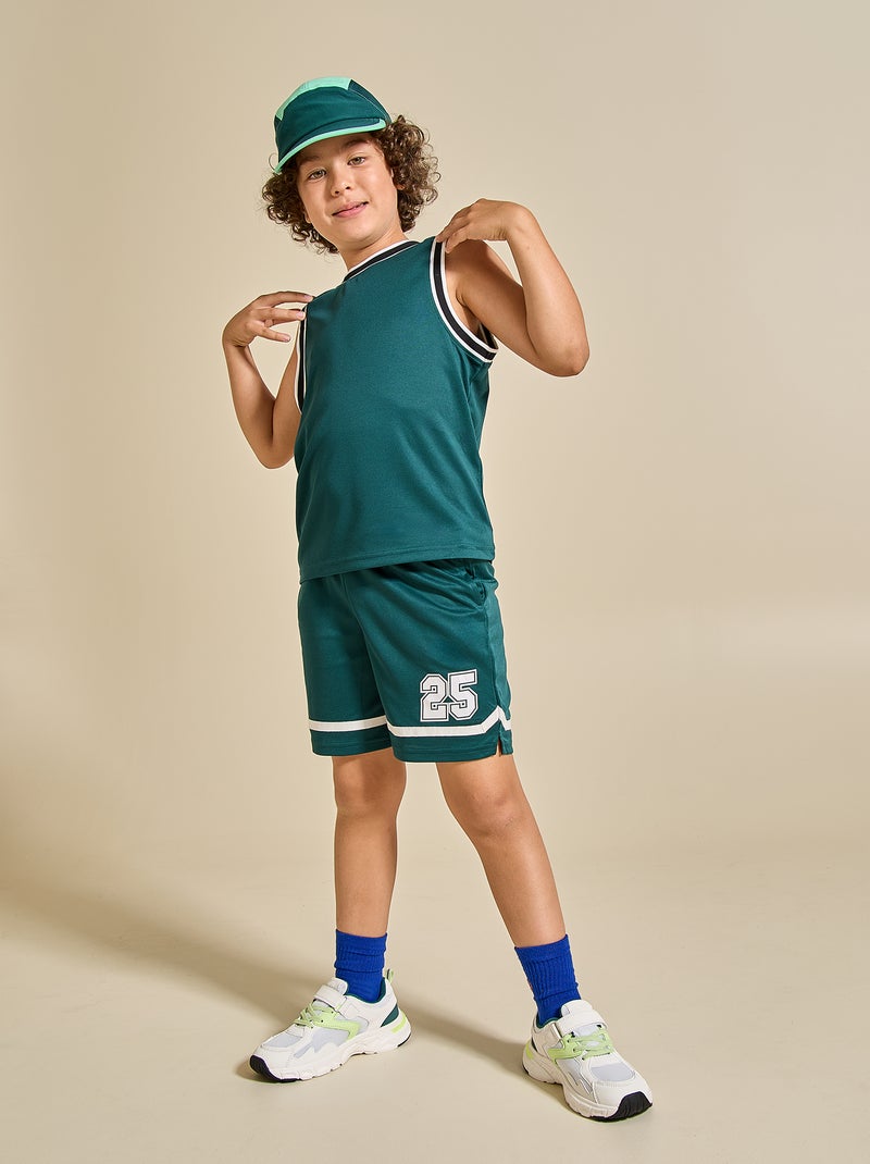 Sport-Set: Tanktop und Short Grün - Kiabi