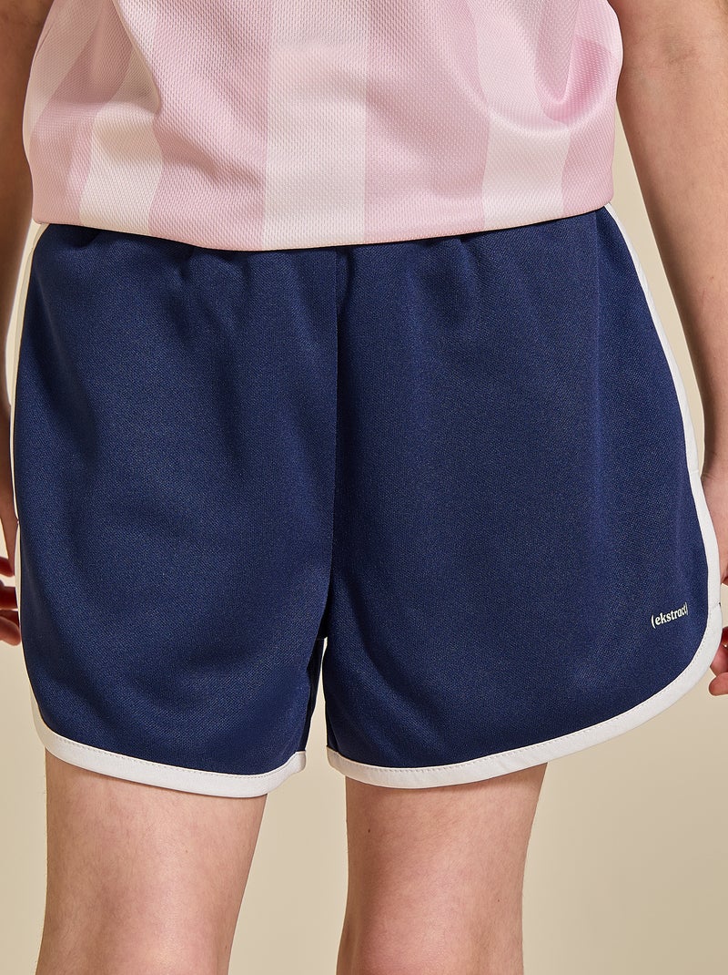 Sport-Shorts mit Kontraststreifen - (ekstract) Bleu - Kiabi