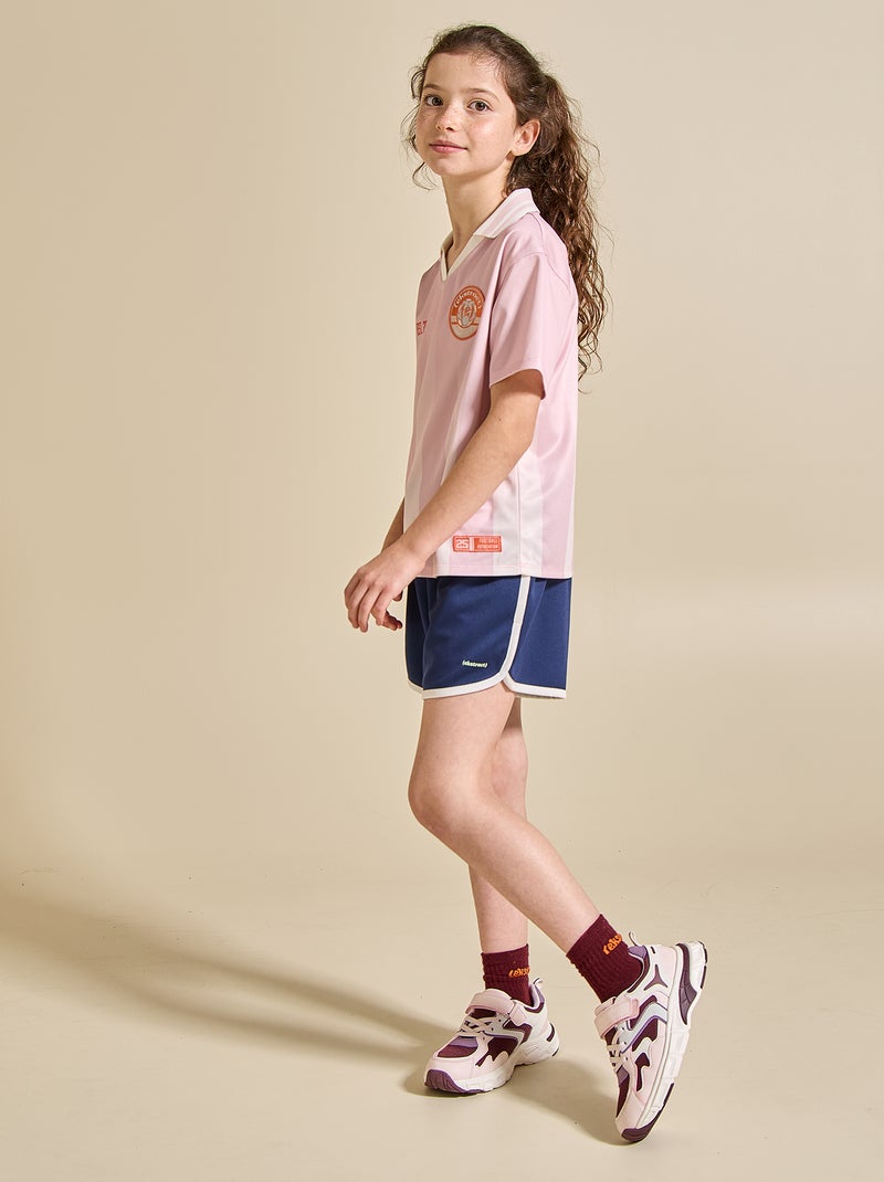 Sport-Shorts mit Kontraststreifen - (ekstract) Bleu - Kiabi