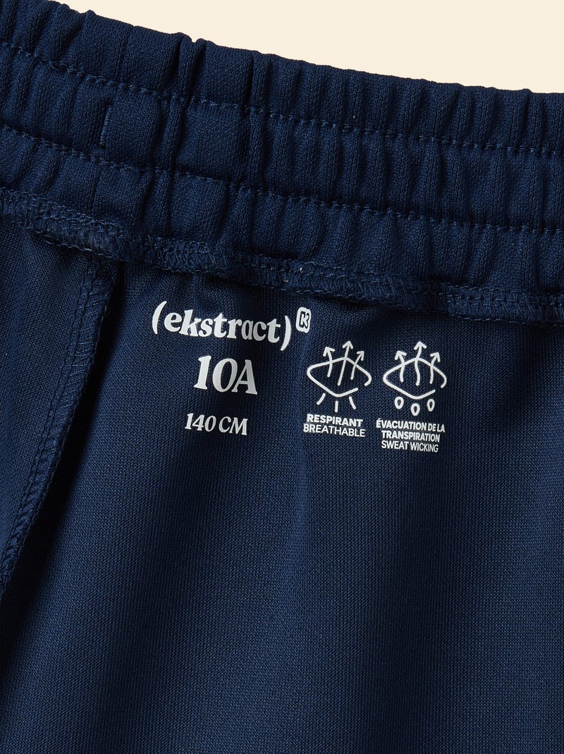Sport-Shorts mit Kontraststreifen - (ekstract) Bleu - Kiabi