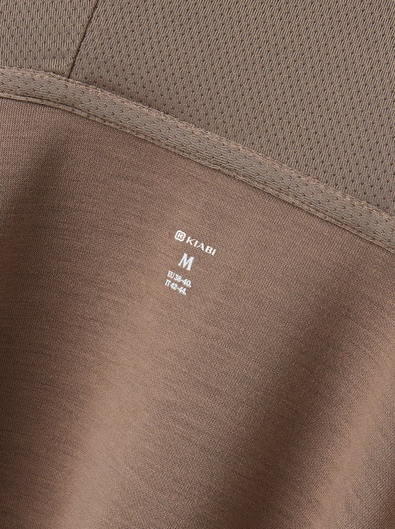 Sport-Sweatshirt mit Reissverschluss Beige - Kiabi