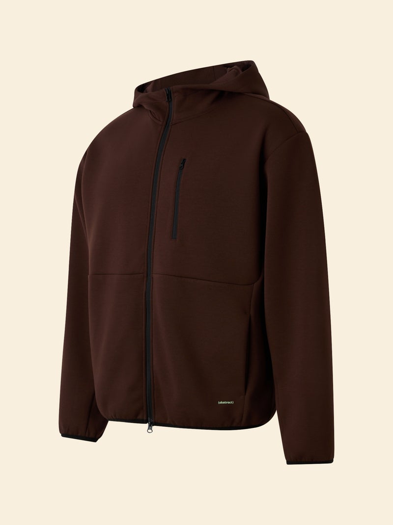 Sport-Sweatshirt mit Reissverschluss (ekstract) Marron - Kiabi