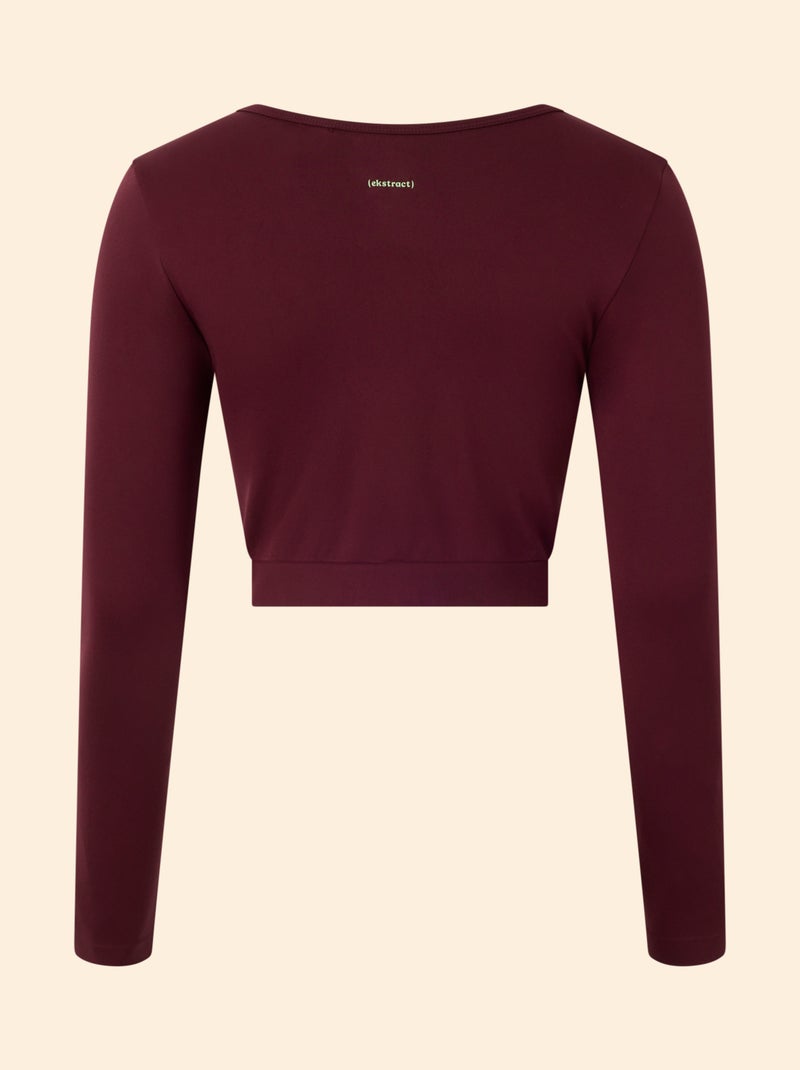 Sport-T-Shirt langarm - (ekstract) Bordeaux - Kiabi