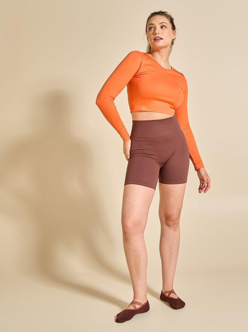 Sport-T-Shirt langarm - (ekstract) Orange - Kiabi