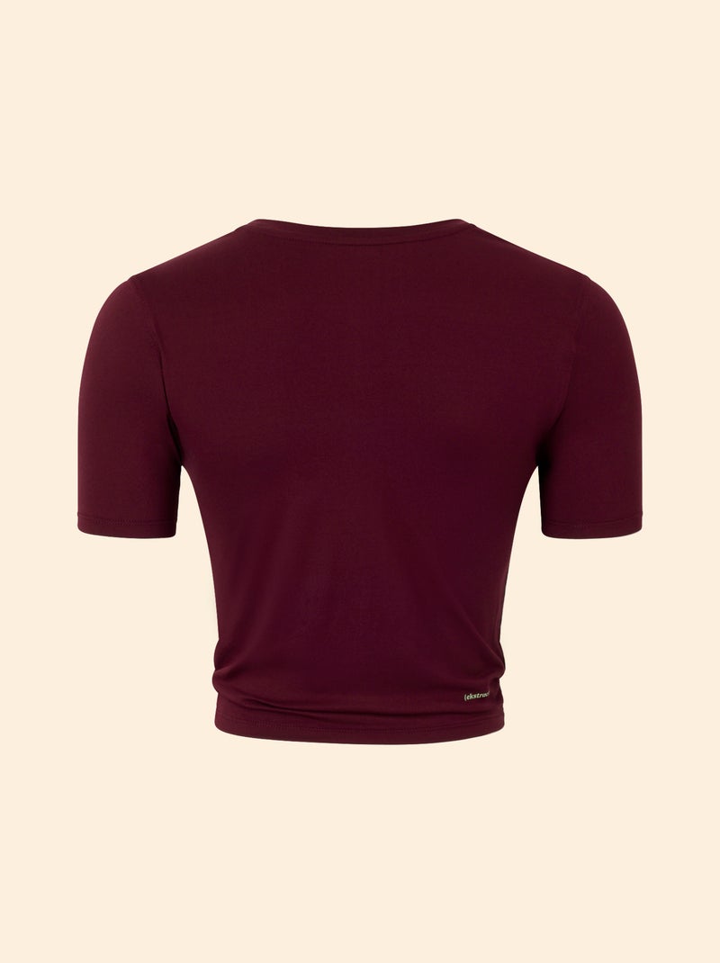 Sport-T-Shirt mit Raffung - (ekstract) Rouge - Kiabi