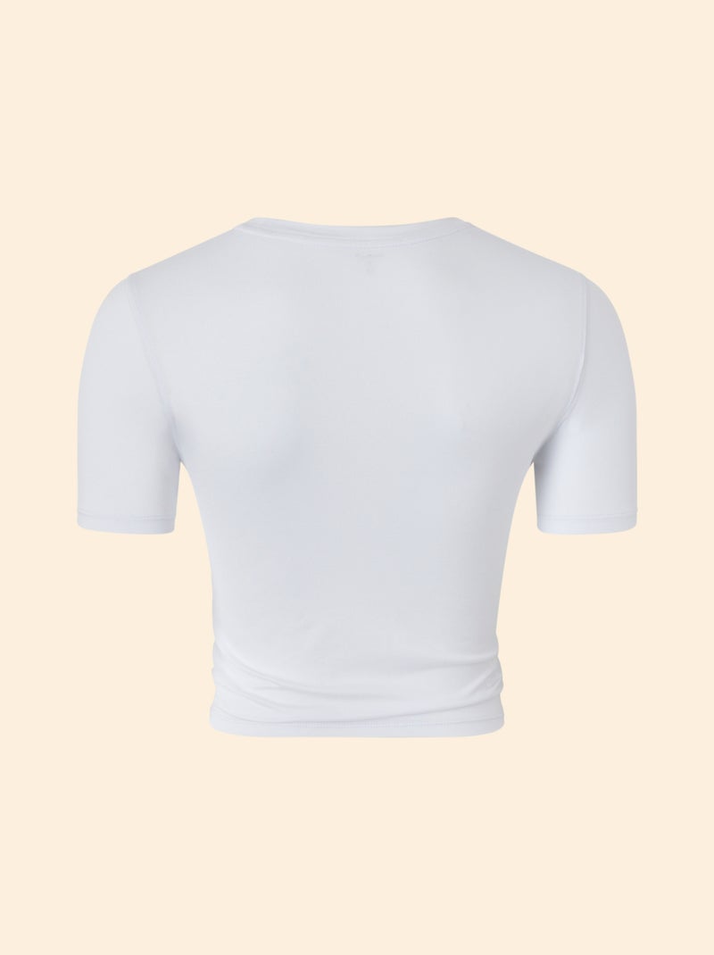 Sport-T-Shirt mit Raffung Weiß - Kiabi