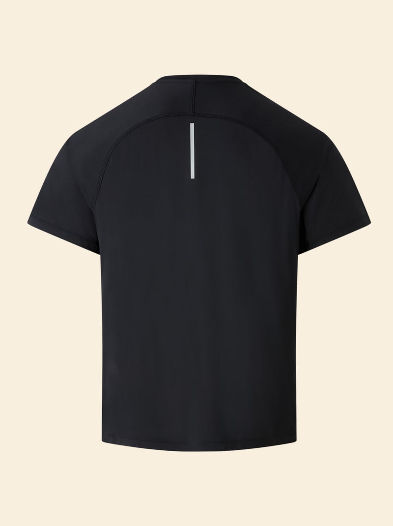 Sport-T-Shirt mit reflektierendem Detail Schwarz - Kiabi