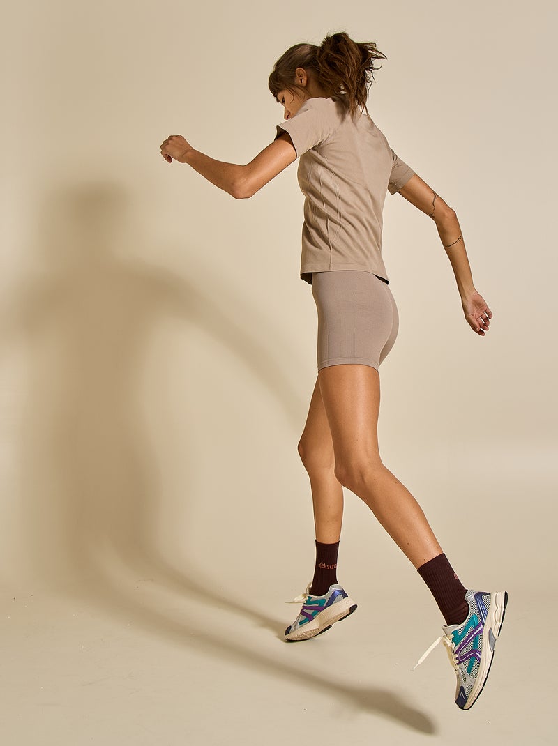 Sport-T-Shirt mit Zweite-Haut-Effekt - (ekstract) Beige - Kiabi