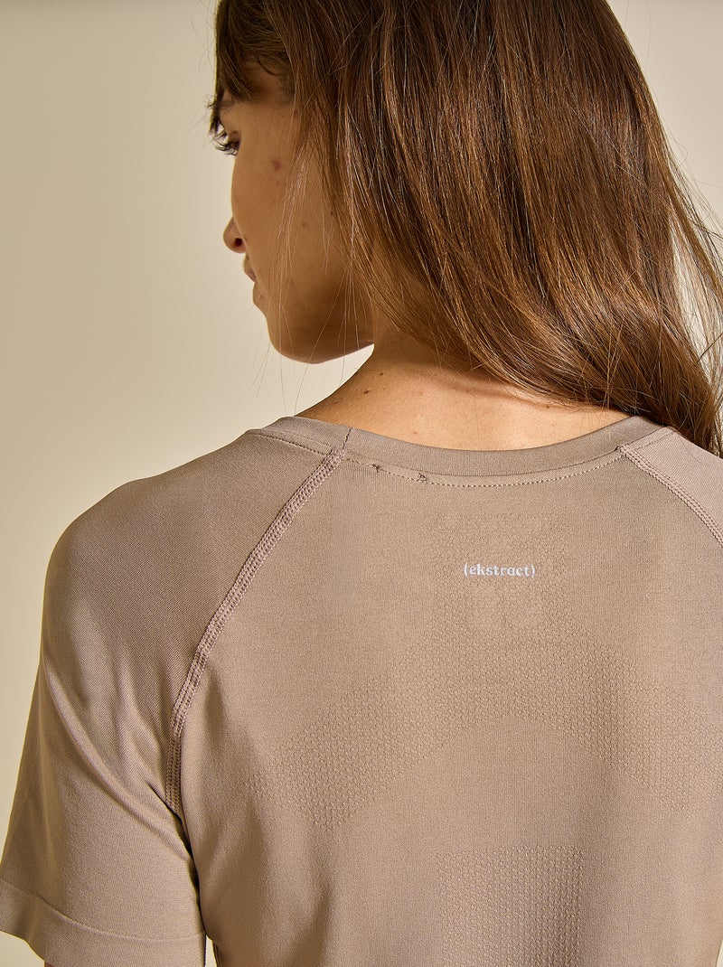 Sport-T-Shirt mit Zweite-Haut-Effekt - (ekstract) Beige - Kiabi
