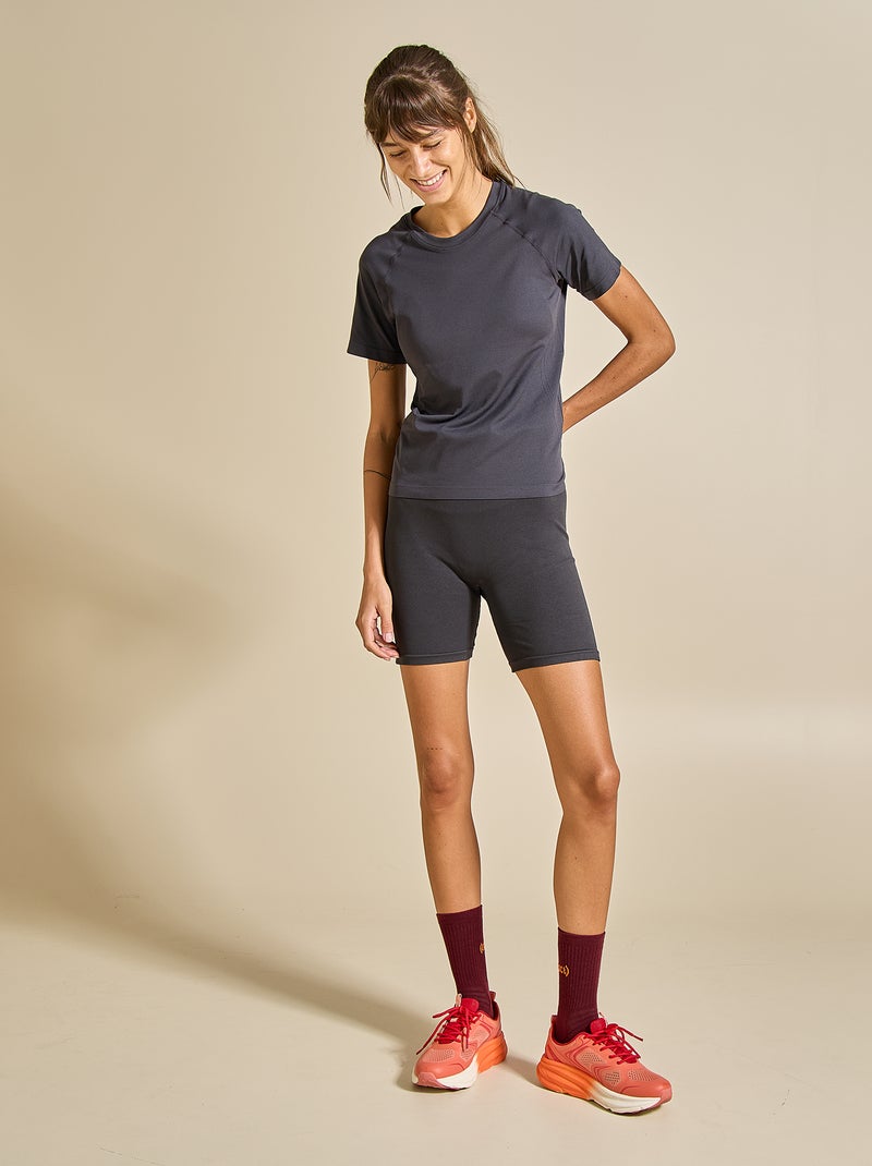 Sport-T-Shirt mit Zweite-Haut-Effekt - (ekstract) Noir - Kiabi