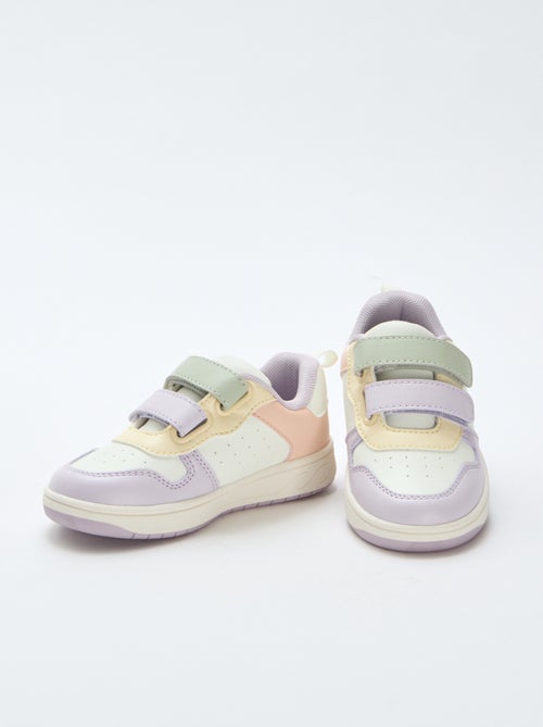 Sportliche Sneakers aus Kunstleder mit 2 Klettverschlüssen - Kiabi