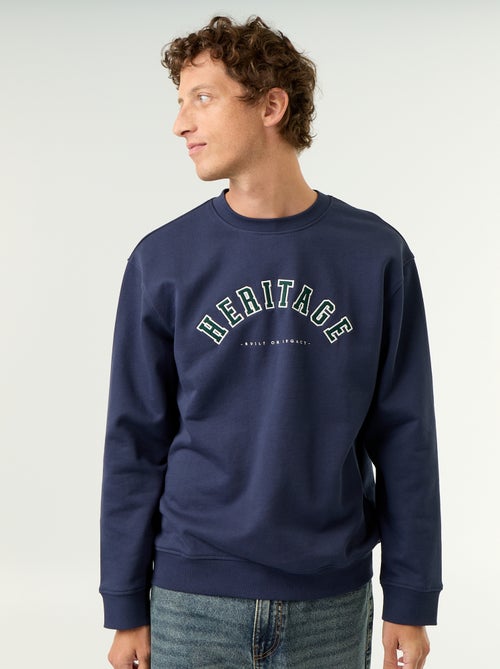 Sportliches Sweatshirt mit gestickten Aufschriften - Kiabi