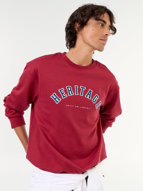 Sportliches Sweatshirt mit gestickten Aufschriften - Kiabi