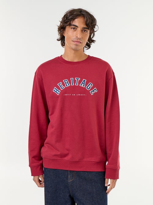Sportliches Sweatshirt mit gestickten Aufschriften - Kiabi