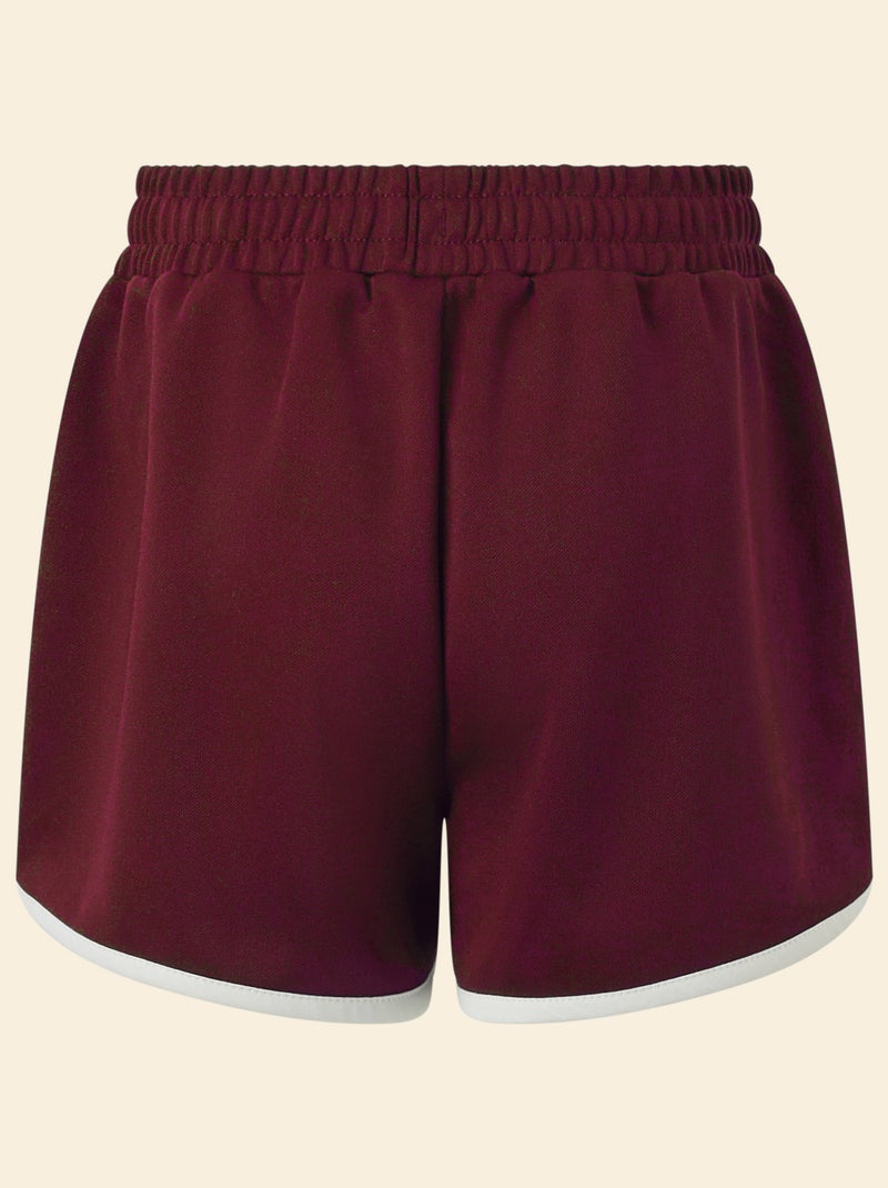 Sports shorts with contrast stripes - (ekstract) Red - Kiabi