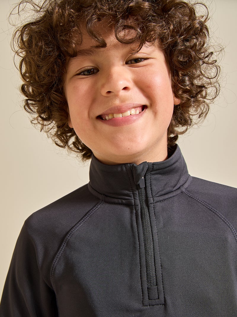 Sports vest with trucker collar - (ekstract) Black - Kiabi
