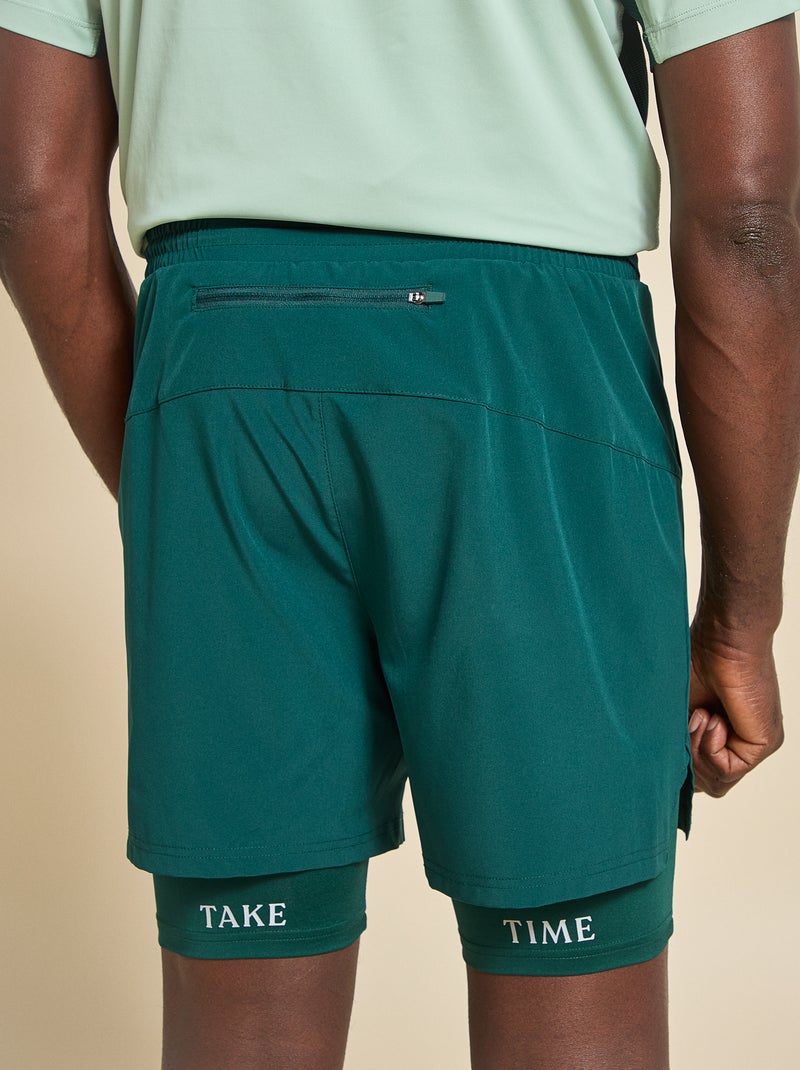 Sportshorts 2-in-1 - (ekstract) Grün - Kiabi