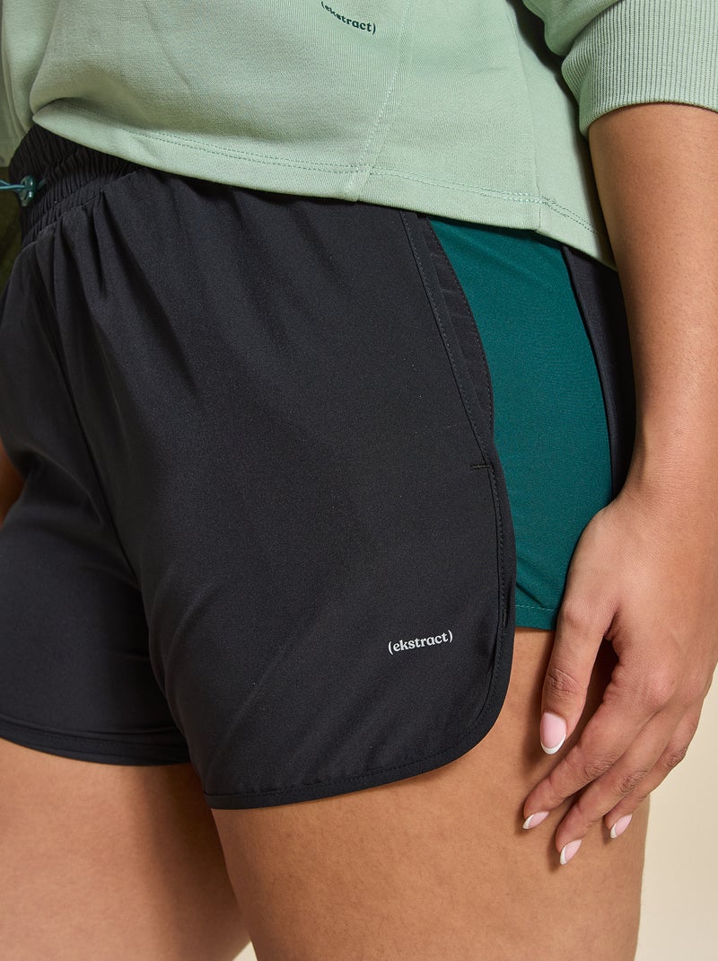 Sportshorts Color-Block - (ekstract) Schwarz - Kiabi