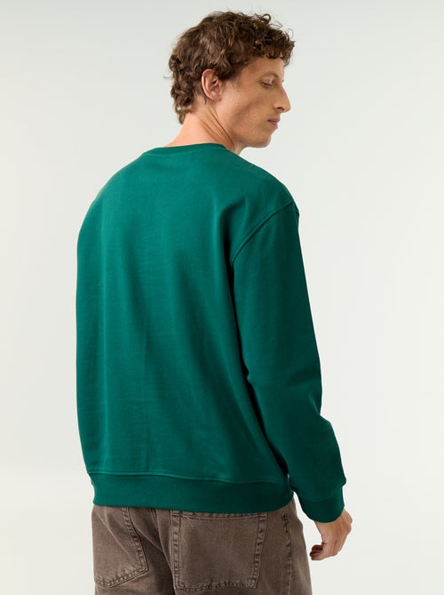 Sportswear style sweatshirt with embroidered lettering - Kiabi