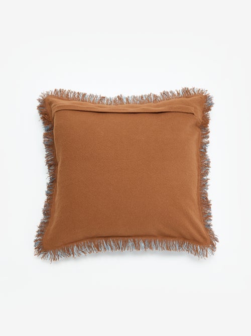 Square cushion cover with fringes 45 x 45 cm - Kiabi