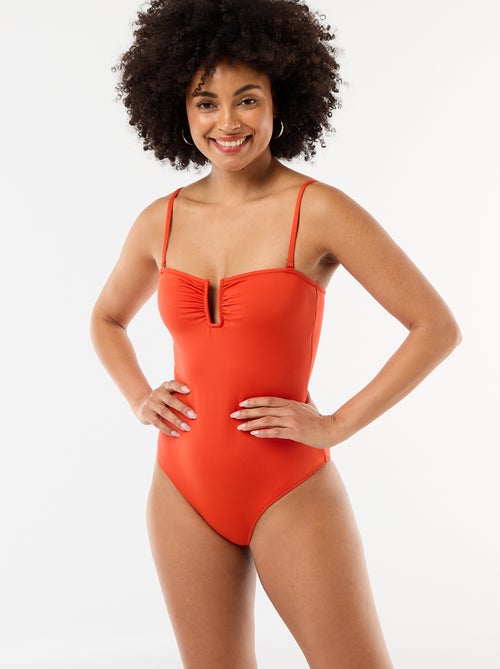 Square Neck One-Piece Swimsuit - Kiabi
