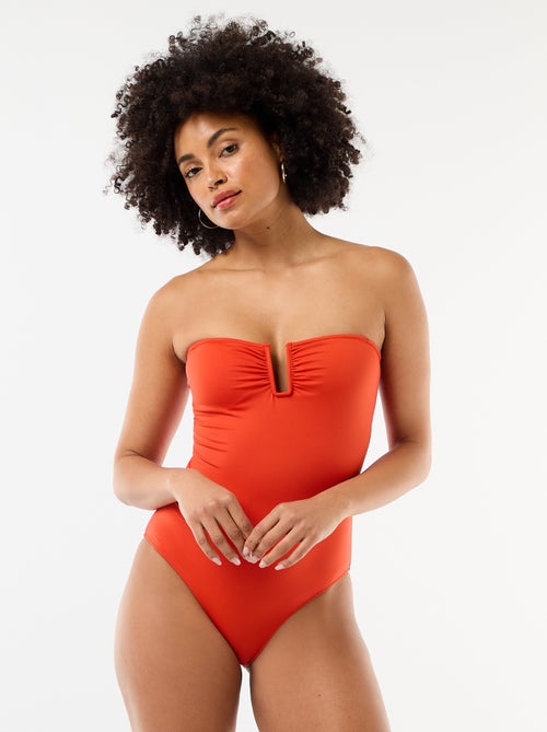 Square Neck One-Piece Swimsuit - Kiabi