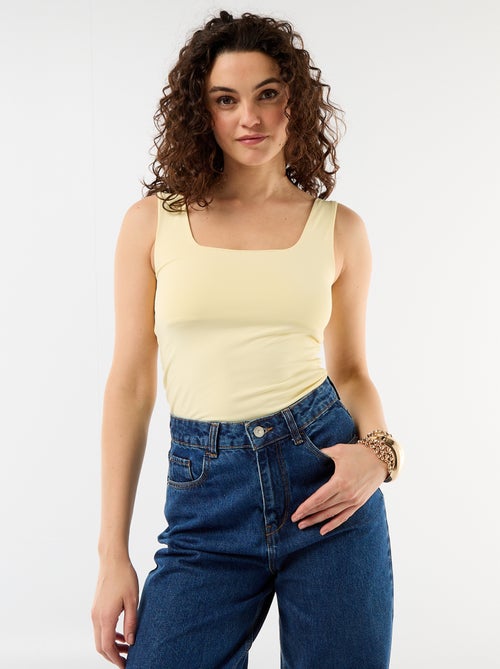 Square neck stretch T-shirt - Kiabi
