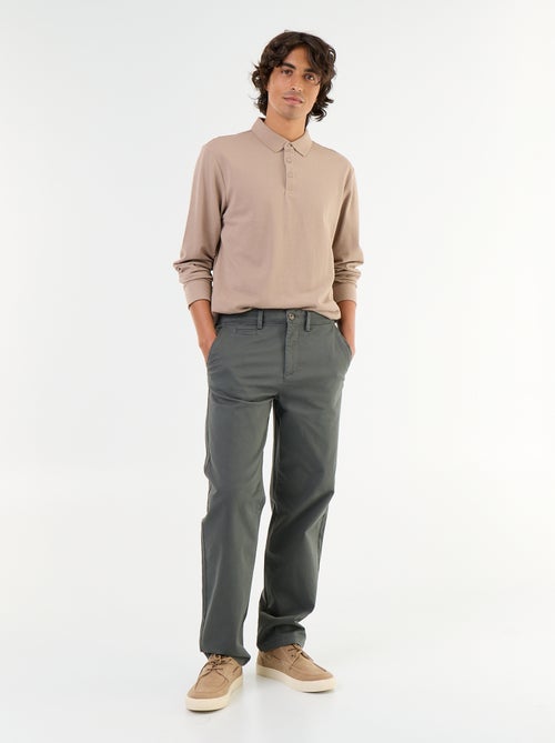 Standard-fit plain chino - Kiabi Standard-fit plain chino - Kiabi
