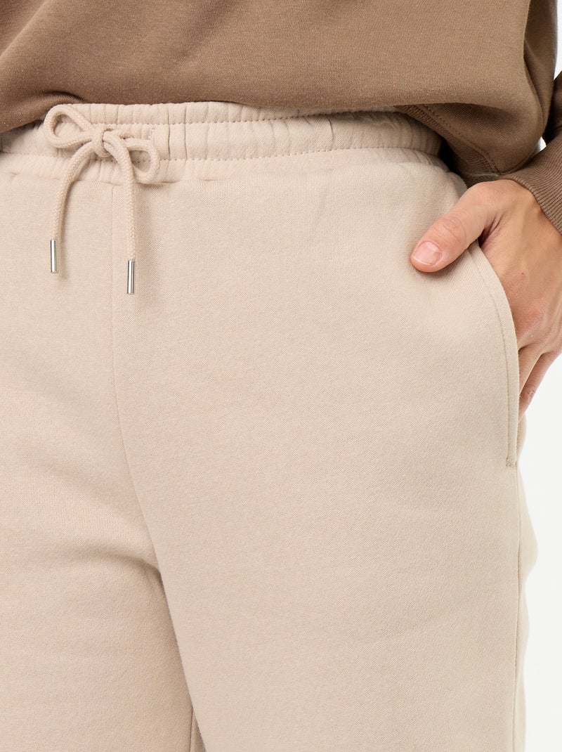 Standard Fit Sports Joggers Beige - Kiabi