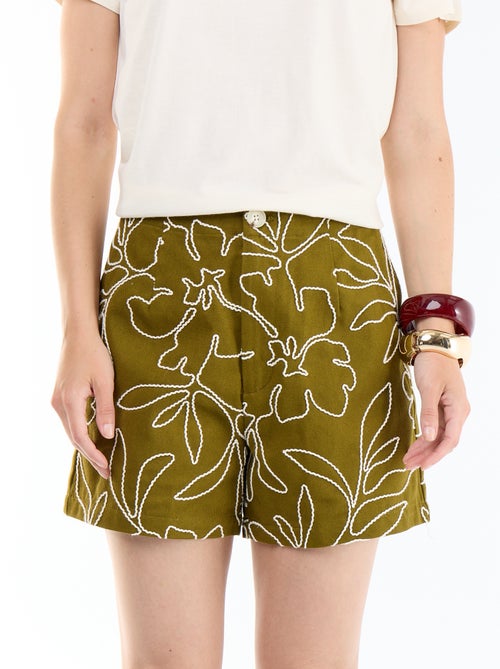 Standard-Short mit Stickereien - Kiabi Standard-Short mit Stickereien - Kiabi